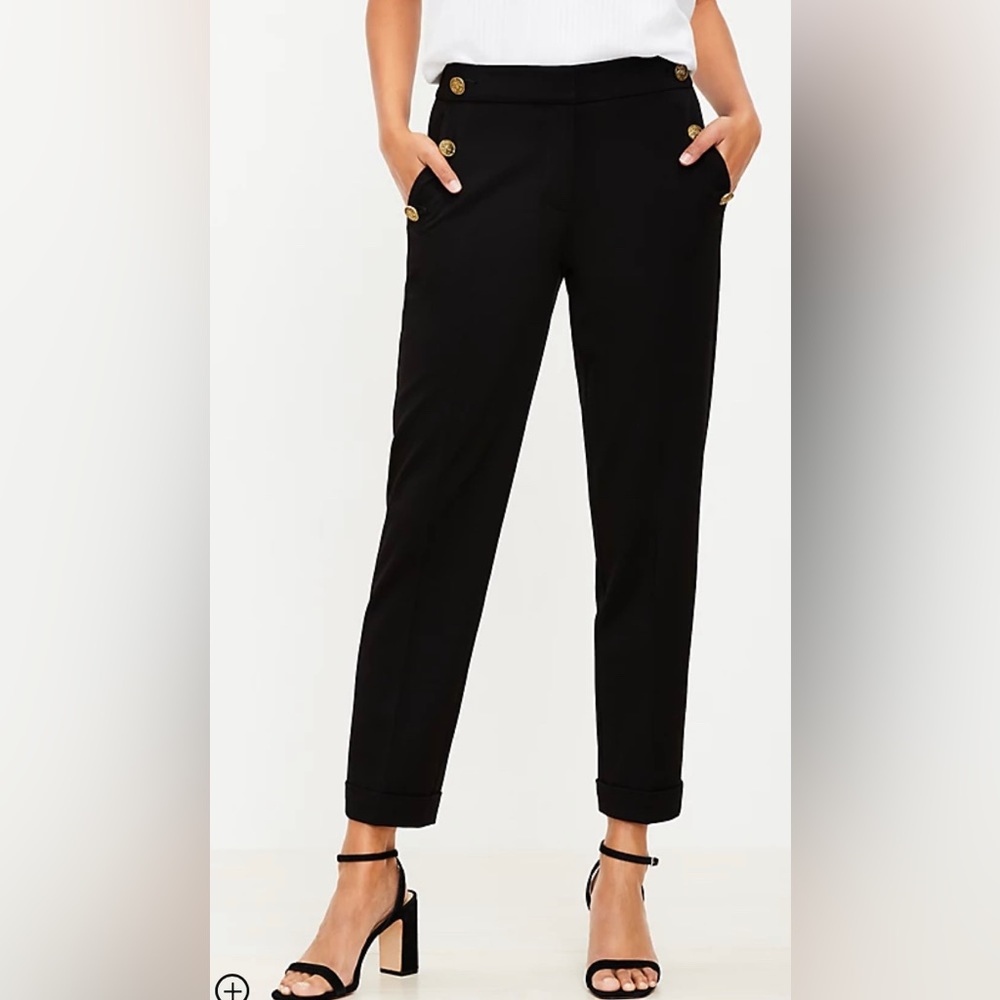 LOFT Devin Slim Sailor Pants, Sz 8